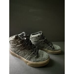 Osiris NYC 83 VLC DCN Skater Shoes Wool Size 6.5 Charcoal Top Gum Bottom Casual